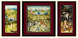 LARGE  Garden of Earthly Delights Art By Bosch 3 Framed Finest Quality Prints - £181.15 GBP