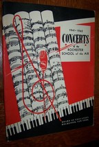 1941-42 ROCHESTER NY SCHOOL OF THE AIR CONCERTS PROGRAM BOOK - $9.89