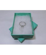 Ladies&#39; Silver Tone Solitaire Ring, Size 7, Vintage Fashion Jewelery, JW... - $9.75