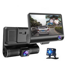 Car DVR 3 Cameras Lens 4.0 Inch Dash Camera Dual Lens With Rear view - £33.73 GBP
