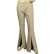 Dondup Blue Pink Green Floral Pattern Flare trousers pants w. Slit size 44 - $118.80