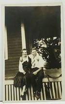 RPPC Guy and Gal Posing on the Porch c1910 Real Photo Postcard H13 - £3.92 GBP