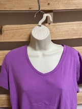 St. John&#39;s Bay Purple Essential Tee T-Shirt Woman&#39;s Size XL KG JD - $9.90