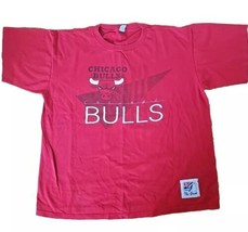 Chicago Bulls T-Shirt Single Stitch The Game Red XL USA Made NBA Vtg 90’s - £15.53 GBP
