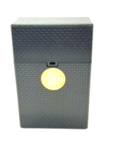 Fujima Black Plastic Reptile Front Design King Size Cigarette Case - $8.90