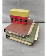 Vintage Recipe Box + 2 Folders – Handwritten, Typed &amp; Clipped Recipes 19... - $61.75