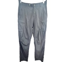 Rei Co-Op Mens Relaxed Fit Pants Grey Cargo Snaps Hiking Sporty Outdoors  32x32  - £18.10 GBP