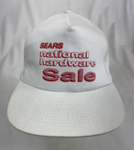 Vintage Sears White Snapback Trucker Hat Cap One Size -National Hardware... - $14.11