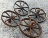 Set 4 Vintage Metal Wheels For Furniture Came from High Chair Salvage - $47.90