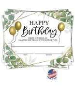 Geo Greenery Birthday Certificates | Set of 25 | Birthday Gifts - $23.07 CAD