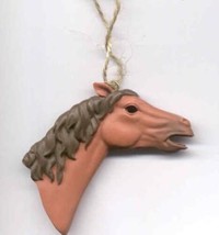 Resin MUSTANG Horse Head Chestnut Xmas Ornament...Reduced Price - $3.99