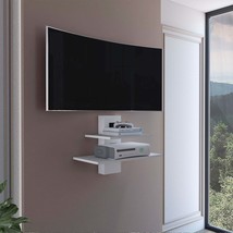 Burgos 2-Tier Floating Wall Shelf with Cable Management - $2,296.87 MXN