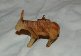 Cute Hand Carved Wood DOnkey Keychain Burrow Ass Collectible - $8.99