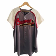 Vtg Atlanta Braves Cooperstown Collection Majestic Women Jersey 2XL 80s Made USA - £113.86 GBP