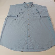 Columbia PFG Omni Shade Men Short Sleeve Button-Down Collar Blue Shirt Chest 54" image 15