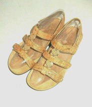 Vionic Women&#39;s Amber Orthoheel Gold Cork Adjustable Sandals Size 9 - £32.02 GBP
