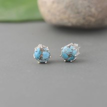 Natural 925 Sterling Silver Turquoise Gemstone Earings, Best Birthday gift - £62.87 GBP