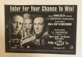 LA Confidential TV guide Vintage Print Ad Kevin Spacey Russell Crowe Tpa5 - $5.93