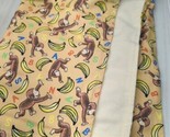 Curious George Baby Blanket Orange Bananas Alphabet Handmade from Cotton... - $14.84