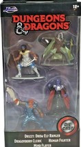 Jada Dungeons &amp; Dragons Drizzt Dragonborn Cleric Human Fighter 4 Figure Die Cast - £7.89 GBP