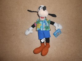 Disney 12&quot; Goofy Boater Beach Hawaiian Shirt Plush Toy Factory - £12.79 GBP