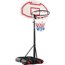 Kids Adjustable Basketball Hoop Portable Backboard System Wheels Ages 8 and Up - $113.62