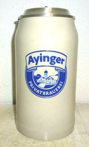 Ayinger Brauerei Aying Salt-glazed Lidded 1L Masskrug German Beer Stein NEW - £32.43 GBP