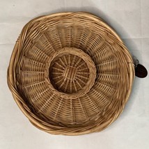 Wicker Rattan Chip And Dip Serving Basket Tray The Sundance Collection - £15.10 GBP