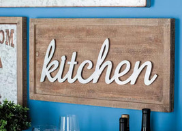 Wood And Galvanized Metal Kitchen Word Art Plank Wall Plaque Sign Home A... - £31.44 GBP