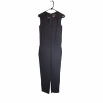 J. CREW Size 0 Navy Blue Drapey Oxford Crepe Jumpsuit Lyocell Viscose Sleeveless - $18.66