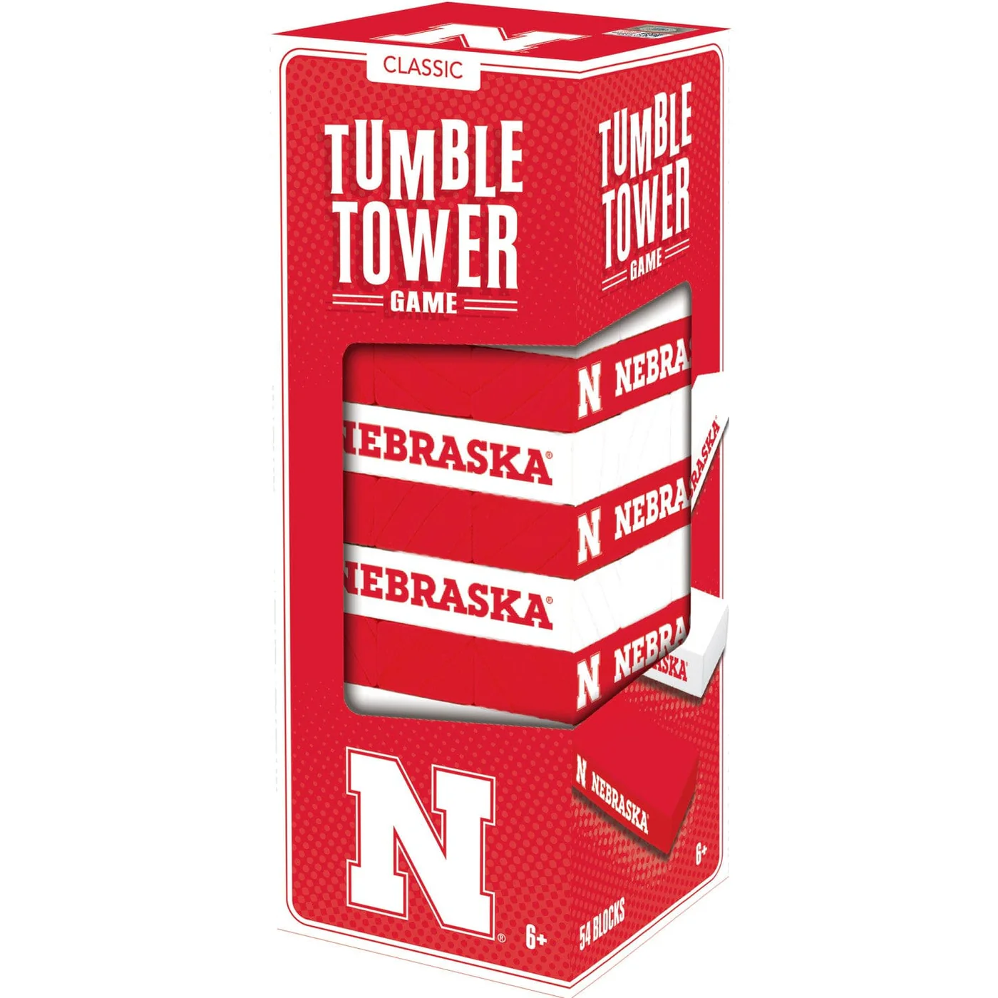 Nebraska Cornhuskers NCAA Wood Tumble Tower Game by Masterpieces - £16.10 GBP