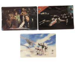 Star Wars 1997 Kellogg&#39;s Canada Lenticular Cards Set of 3 Luke, Hans, Leia - £14.76 GBP