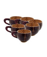 Exquisite Set of 6 Coconut Shell  Cups Indonesia handcraft - £25.21 GBP