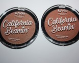 NYX California Beamin&#39; Face &amp; Body Bronzer  CALIBB02 + CALIBB04 Sealed - £12.69 GBP