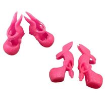Fashion Doll Dress-Up-10 Pairs of Hot Pink Angel Wing Heels-for Fashion Dolls - £3.92 GBP