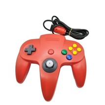 Nintendo 64 N64 OEM NUS-005 Controller Red, Good Stick Authentic, Tested &amp; Works - £26.29 GBP