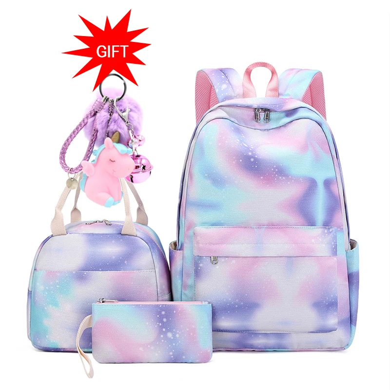 New School Bags for Girls Water Resistant Bookbag 3pcs Children&#39;s Backpack Sets  - $137.39