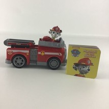 Paw Patrol Marshall Figure Rescue Fire Truck with Board Book Lot Spin Ma... - $23.71