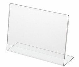5 Horizontal Acrylic Photo Frames 7x5 Plastic Standing Slanted Table Sign Lot - £19.54 GBP