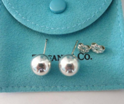 Tiffany HardWear Bead Ball Stud Earrings 8mm in Sterling Silver FREE Shipping - £211.60 GBP