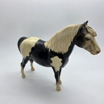 Vintage Breyer Horse Shetland Pony Pinto #21 Retired Black White Glossy - $28.12