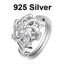 925 Sterling Silver The Lord Of Rings Nenya Galadriel Ring of Water LOTR Elf Rin - £39.32 GBP