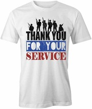 Thank You 4 Service T Shirt Tee Short-Sleeved Cotton Clothing Military S1WCA232 - £16.39 GBP+