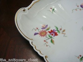 Ginori Italy, beautiful oval bowl, molded, flowers and touches of gold RARE - £98.92 GBP