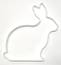 Large Size Easter Bunny Rabbit Sitting Outline Cookie Cutter Made in USA PR217 - £3.18 GBP