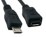 Cy Micro Usb 2.0 Type B 5Pin Male To Micro Usb Female Extension Cable 5F... - $14.99