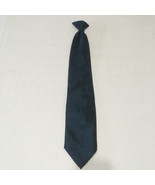 Clip on tie vintage necktie blue with swirl pattern - $27.01 CAD