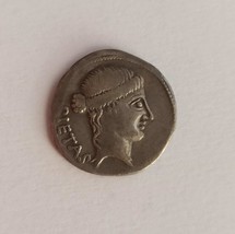 Rare Ancient Roman Republican Silver Denarius With Pietas &amp; Clasped Hands. Albin - £78.50 GBP