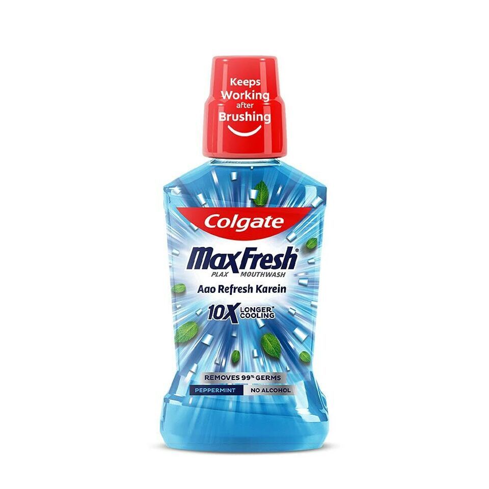 Colgate Plax Pepper Mint Mouthwash, 0% Alcohol -250 ml (Pack of 2) Free Shipping