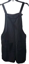 Women&#39;s Lightweight Romper Overalls Jumper Shorts Black Front Pockets Ca... - $14.01